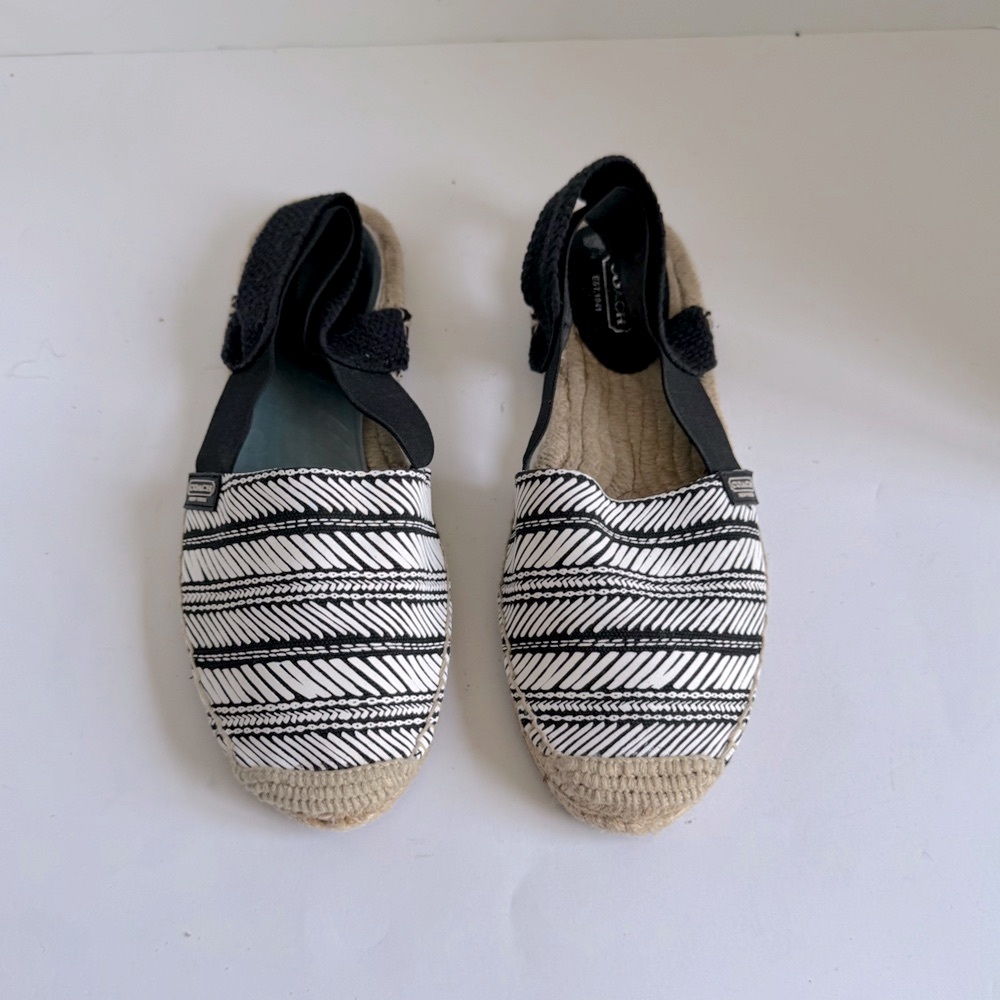 Coach Women's Rayanne Textile Slingback Espadrille Flats. Size 9 - Picture 2 of 14